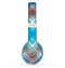 The Gray & Bright Blue Plaid Layered Pattern V5 Skin Set for the Beats by Dre Solo 2 Wireless Headphones