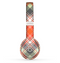 The Gray & Bright Orange Plaid Layered Pattern V5 Skin Set for the Beats by Dre Solo 2 Wireless Headphones