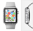 The Gray Floral Pattern V3 Full-Body Skin Set for the Apple Watch