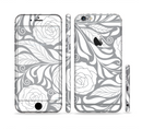 The Gray Floral Pattern V3 Sectioned Skin Series for the Apple iPhone 6/6s