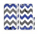 The Gray & Navy Blue Chevron Sectioned Skin Series for the Apple iPhone 6/6s