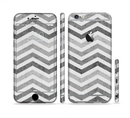 The Gray Toned Wide Vintage Chevron Pattern Sectioned Skin Series for the Apple iPhone 6/6s