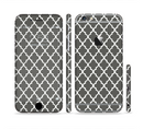 The Gray & White Seamless Morocan Pattern Sectioned Skin Series for the Apple iPhone 6/6s