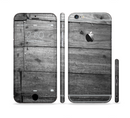 The Gray Worn Wooden Planks Sectioned Skin Series for the Apple iPhone 6/6s Plus