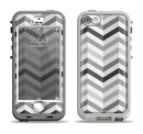The Grayscale Gradient Chevron Zigzag Pattern Apple iPhone 5-5s LifeProof Nuud Case Skin Set