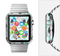 The Graytone Diamond Pattern with Teal Highlights Full-Body Skin Set for the Apple Watch