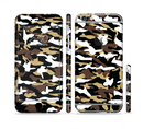 The Green-Tan & White Traditional Camouflage Sectioned Skin Series for the Apple iPhone 6/6s