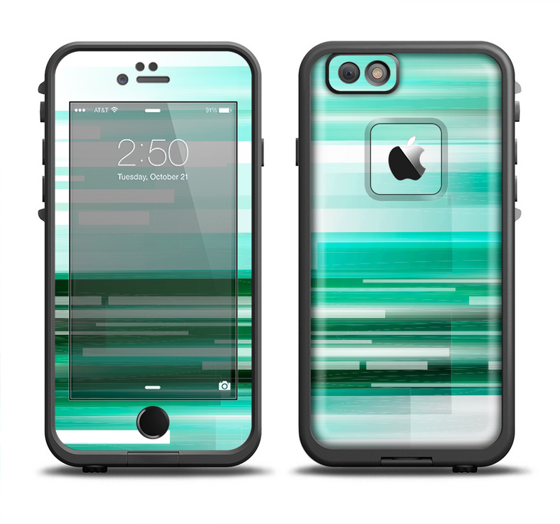 The Green Abstract Vector HD Lines Apple iPhone 6/6s LifeProof Fre Case Skin Set