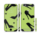 The Green & Black High-Heel Pattern V12 Sectioned Skin Series for the Apple iPhone 6/6s Plus