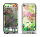 The Green Bright Watercolor Floral Apple iPhone 5-5s LifeProof Nuud Case Skin Set