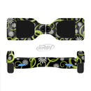 The Green Floral Swirls on Black Full-Body Skin Set for the Smart Drifting SuperCharged iiRov HoverBoard