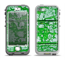 The Green Grunge Wood Apple iPhone 5-5s LifeProof Nuud Case Skin Set