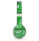 The Green Grunge Wood Skin Set for the Beats by Dre Solo 2 Wireless Headphones