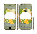 The Green Plaid & Polka Dotted Cloud Collage Sectioned Skin Series for the Apple iPhone 6/6s Plus