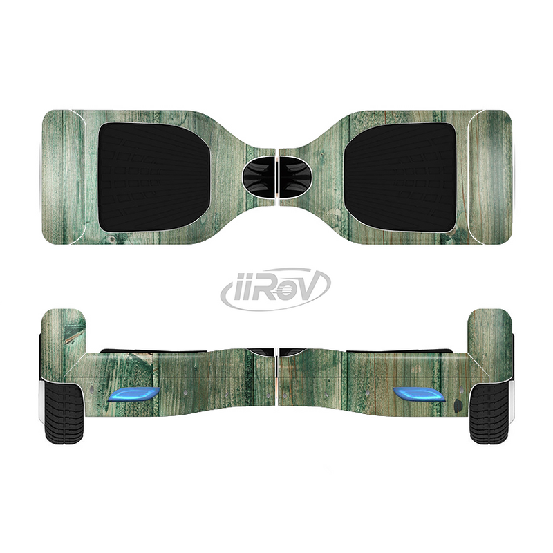 The Green Tinted Wood Planks Full-Body Skin Set for the Smart Drifting SuperCharged iiRov HoverBoard