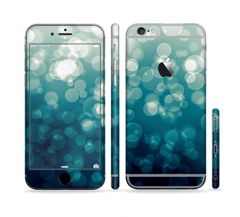 The Green Unfocused Orbs Of Light Sectioned Skin Series for the Apple iPhone 6/6s Plus
