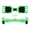 The Green & White Chevron Pattern Full-Body Skin Set for the Smart Drifting SuperCharged iiRov HoverBoard