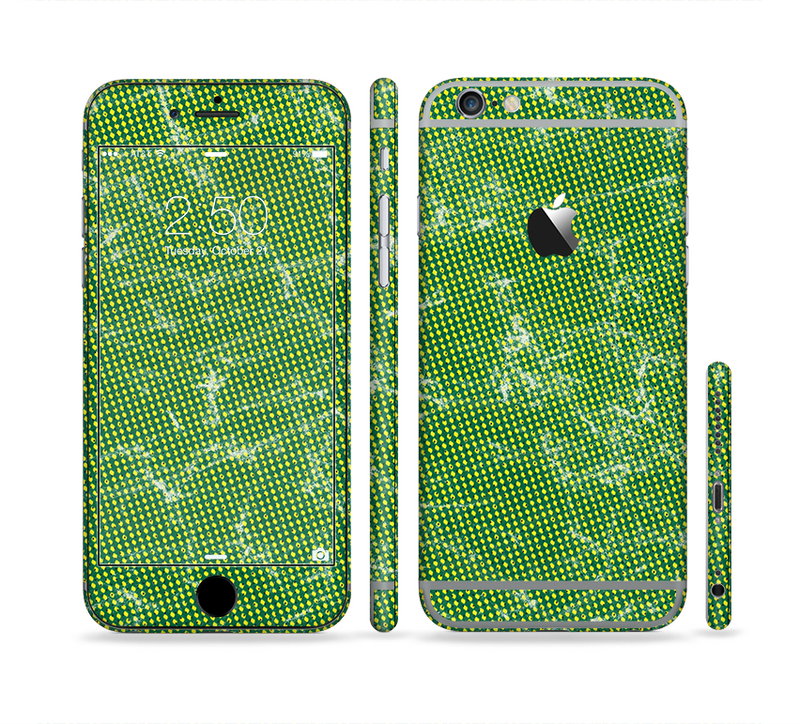 The Green & Yellow Mesh Sectioned Skin Series for the Apple iPhone 6/6s