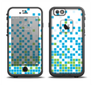 The Green and Blue Mosaic Pattern Apple iPhone 6/6s LifeProof Fre Case Skin Set