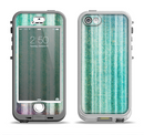 The Green and Purple Dyed Textile Apple iPhone 5-5s LifeProof Nuud Case Skin Set
