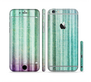 The Green and Purple Dyed Textile Sectioned Skin Series for the Apple iPhone 6/6s