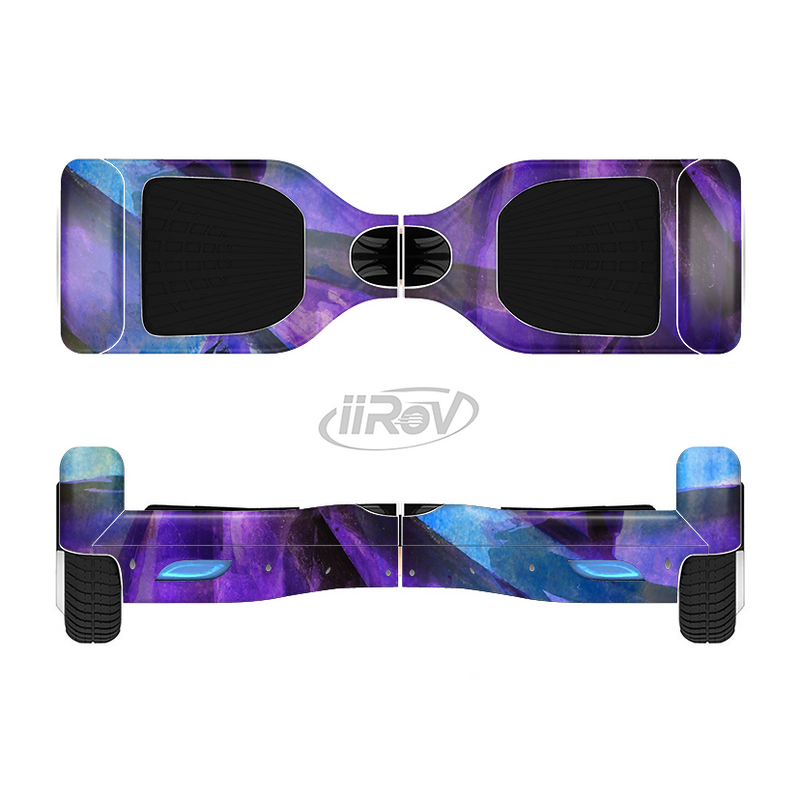 The Grunge Dark Blue Painted Overlay Full-Body Skin Set for the Smart Drifting SuperCharged iiRov HoverBoard