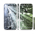 The Grunge Green Rays of Light with Glowing Vine Sectioned Skin Series for the Apple iPhone 6/6s