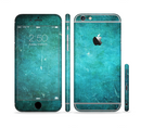 The Grunge Green Textured Surface Sectioned Skin Series for the Apple iPhone 6/6s Plus