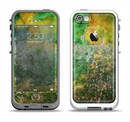 The Grunge Green & Yellow Surface Apple iPhone 5-5s LifeProof Fre Case Skin Set