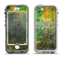 The Grunge Green & Yellow Surface Apple iPhone 5-5s LifeProof Nuud Case Skin Set