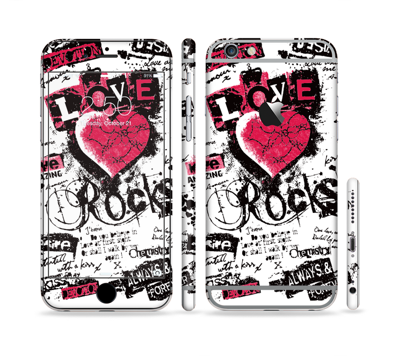 The Grunge Love Rocks Sectioned Skin Series for the Apple iPhone 6/6s Plus