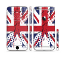 The Grunge Vector London England Flag Sectioned Skin Series for the Apple iPhone 6/6s Plus