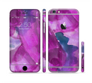 The Grunge Watercolor Pink Strokes Sectioned Skin Series for the Apple iPhone 6/6s