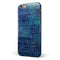 The Grungy Blue Green Stars Surface iPhone 6/6s or 6/6s Plus 2-Piece Hybrid INK-Fuzed Case