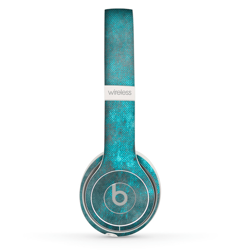 The Grungy Bright Teal Surface Skin Set for the Beats by Dre Solo 2 Wireless Headphones