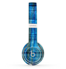 The Grungy Dark Blue Washed Wood Skin Set for the Beats by Dre Solo 2 Wireless Headphones