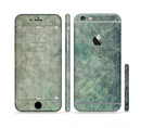 The Grungy Green Painted Fabric Sectioned Skin Series for the Apple iPhone 6/6s Plus
