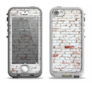 The Grungy Red & White Brick Wall Apple iPhone 5-5s LifeProof Nuud Case Skin Set