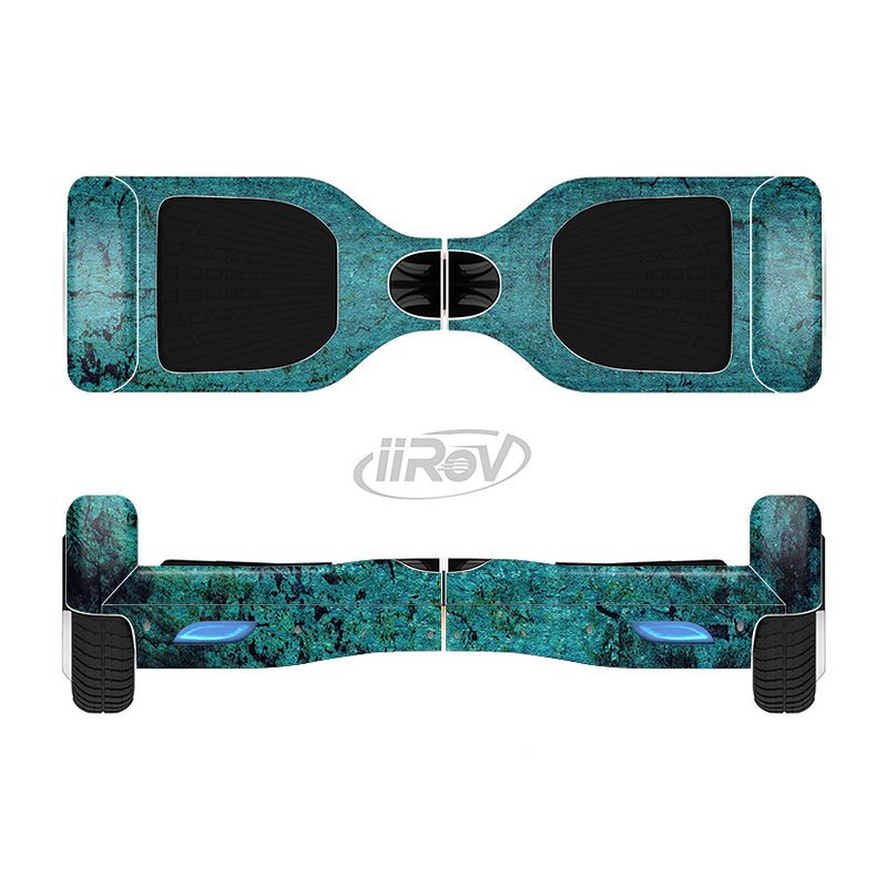 The Grungy Teal Surface Full-Body Skin Set for the Smart Drifting SuperCharged iiRov HoverBoard