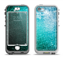 The Grungy Teal Texture Apple iPhone 5-5s LifeProof Nuud Case Skin Set
