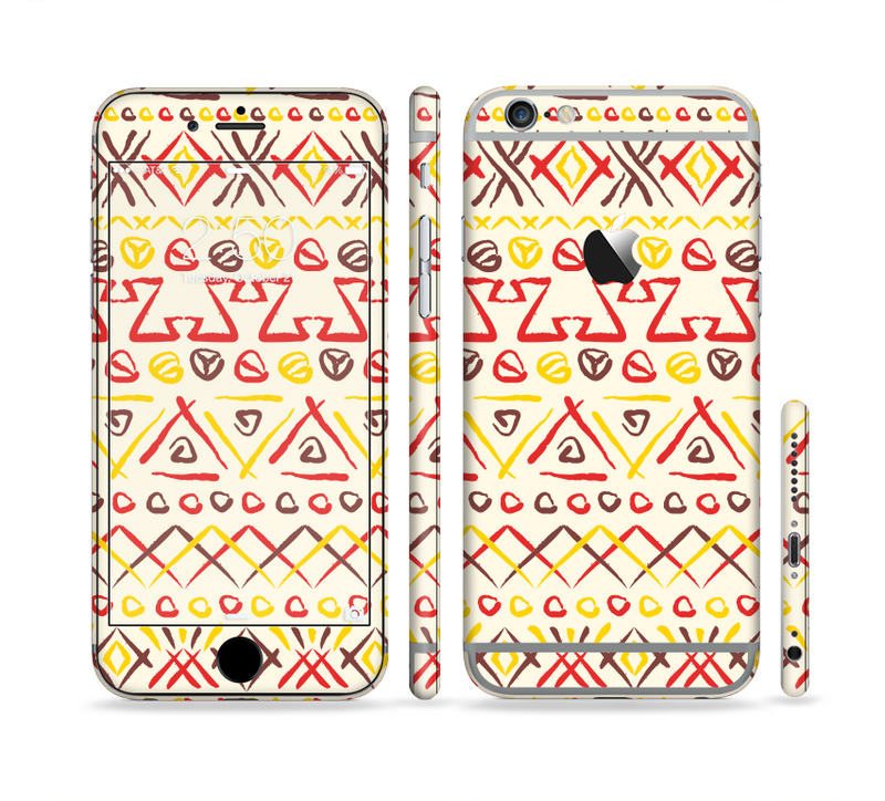 The Hand-Painted Vintage Aztek Pattern Sectioned Skin Series for the Apple iPhone 6/6s