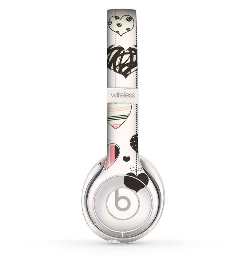 The Hanging Styled-Hearts Skin Set for the Beats by Dre Solo 2 Wireless Headphones