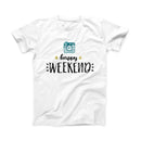 The Happy Weekend ink-Fuzed Front Spot Graphic Unisex Soft-Fitted Tee Shirt