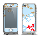 The Happy Winter Cartoon Cat Apple iPhone 5-5s LifeProof Nuud Case Skin Set