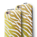 The Highlighted Golden Zebra Pattern iPhone 6/6s or 6/6s Plus 2-Piece Hybrid INK-Fuzed Case