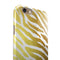 The Highlighted Golden Zebra Pattern iPhone 6/6s or 6/6s Plus 2-Piece Hybrid INK-Fuzed Case