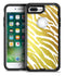 The Highlighted Golden Zebra Pattern - iPhone 7 or 7 Plus Commuter Case Skin Kit