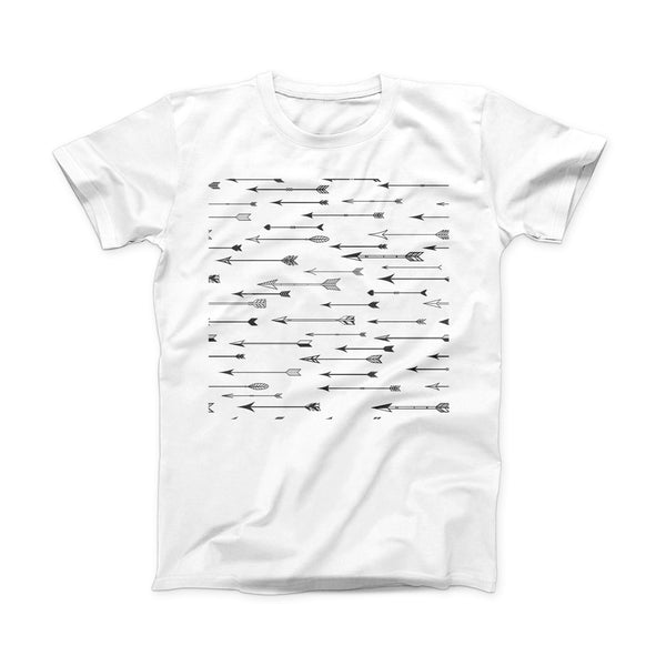 The Hipster Arrow Pattern ink-Fuzed Front Spot Graphic Unisex Soft-Fitted Tee Shirt