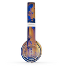 The Hot Orange Metal with Royal Blue Rust Skin Set for the Beats by Dre Solo 2 Wireless Headphones