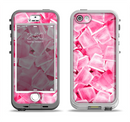 The Hot Pink Ice Cubes Apple iPhone 5-5s LifeProof Nuud Case Skin Set
